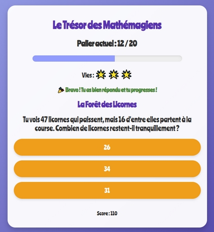 Le Trésor des Magiciens, un jeu d'énigmes mathématiques fantastiques